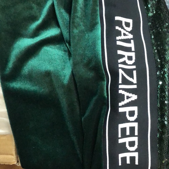 Patrizia Pepe green velvet sequin open back mini dress long sleeve - Picture 4 of 10